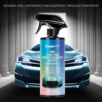 Спрей За Покриване На Кола |Течни Керамично Покритие На Автомобила Crystal Wax Spray Kit Средство За Отстраняване На Петна От Надраскване, Дезинфекция От Дъжд За Пътуване